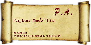 Pajkos Amália névjegykártya